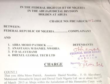 The charge sheet