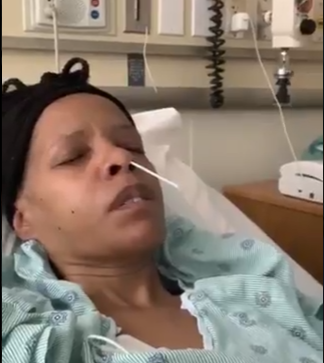 Woman shows what the Corona Virus test feels like by sharing a video of her getting tested