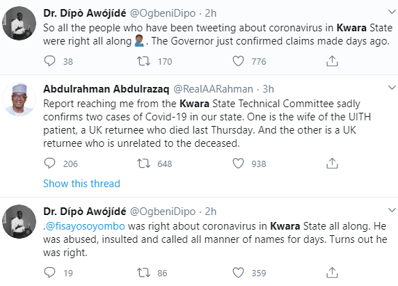 Outrage as professor of medicine is accused of "colluding" with late Coronavirus patient to hide his travel history from doctors, nurses and burial attendants in Kwara