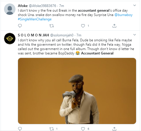 Nigerians react to the fire incident at the office of the Accountant General of the Federation