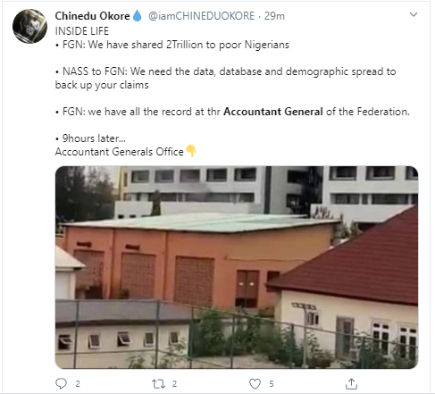 Nigerians react to the fire incident at the office of the Accountant General of the Federation