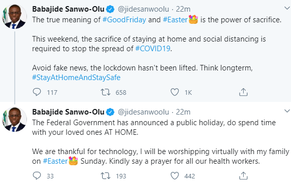 "Avoid fake news, the lockdown hasn