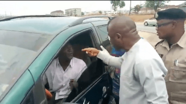 Coronavirus: Man who claims to be a soldier begs after being caught breaking lockdown order in Abuja by taskforce officials (video)