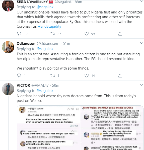 Nigerian diplomat in China, Anozie Maduabuchi Cyril allegedly assaulted after condemning the poor treatment of Nigerians in China (video)