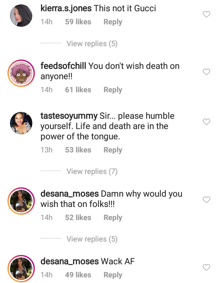 Gucci Mane criticized for praying that his haters will die of Coronavirus