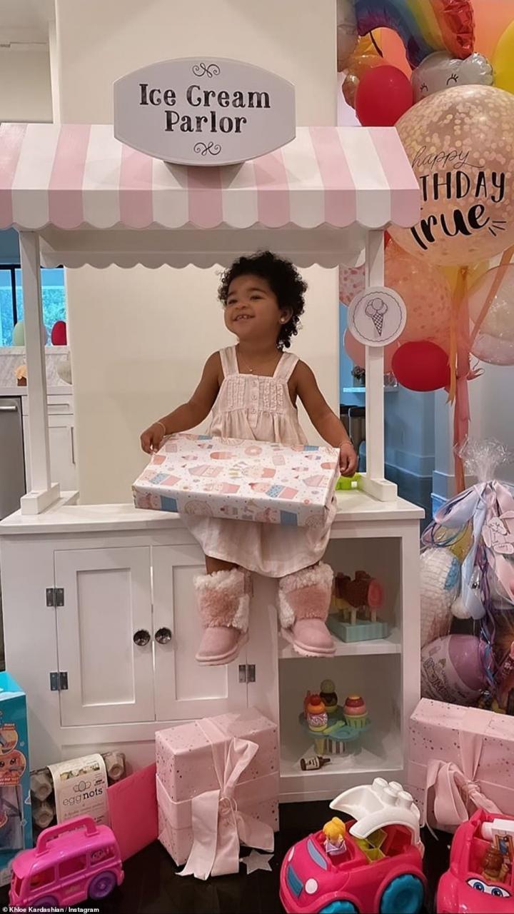 Khloe Kardashian and Tristan Thompson throw Trolls-themed birthday party to celebrate their daughter True at 2 (photos)