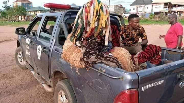 Coronavirus: Masquerades arrested in Anambra for defying stay-at-home order (photos/video)