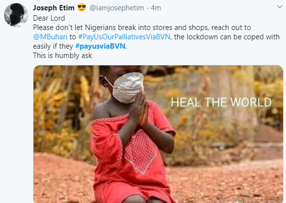 #PayUsViaBVN trends as Nigerians ask FG to pay palliatives directly into their bank accounts