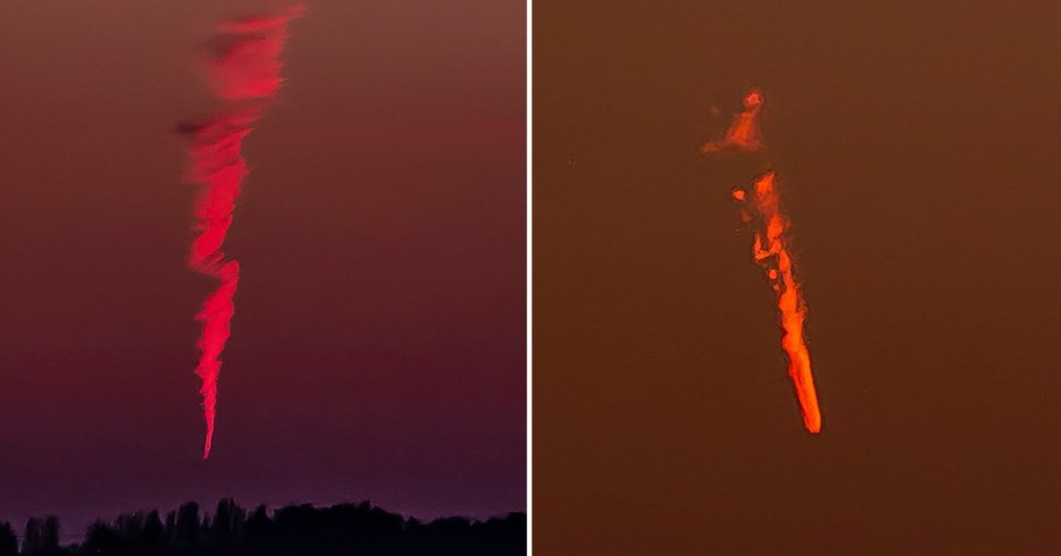 Mystery burning object flies over UK skies leaving trail of smoke that stayed for 20 minutes; experts claim it was just a flight contrail (photos)