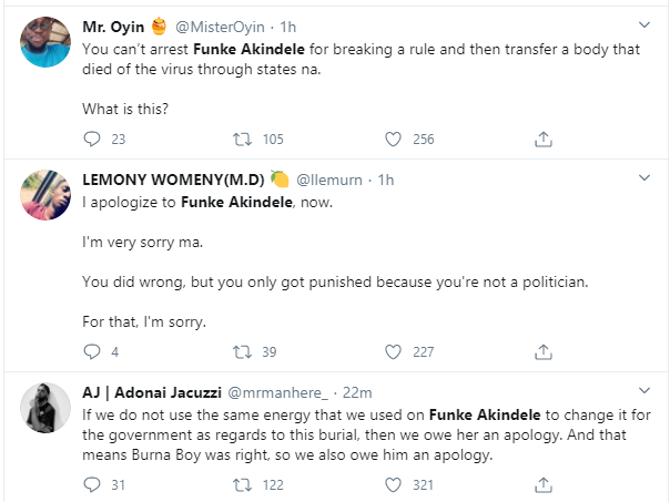 Why Funke Akindele trended on twitter during the burial of President Buhari