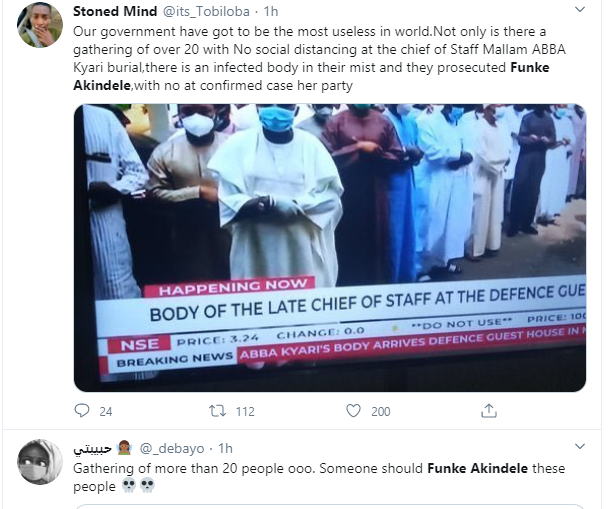 Why Funke Akindele trended on twitter during the burial of President Buhari