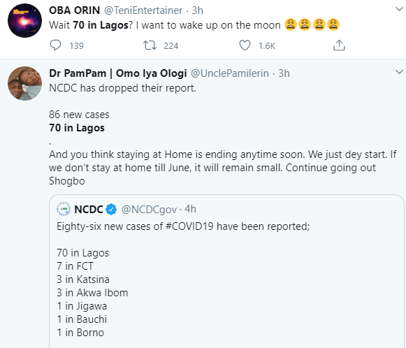 Lagosians react in shock as state records 70 new cases of Coronavirus