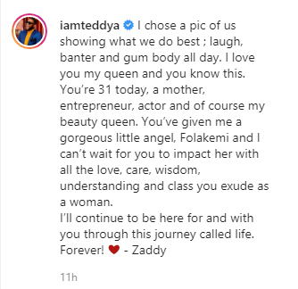 Teddy A wishes Bam Bam a happy birthday with a new photo of them together showing "what they do best"