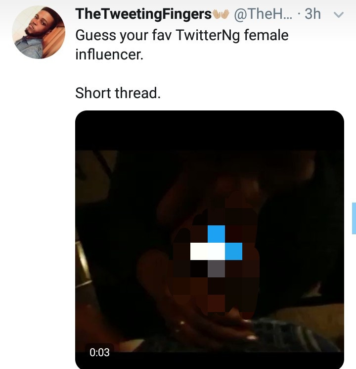 Two male Twitter influencers release sextape of a female Twitter influencer who allegedly had threesome with them 8 times