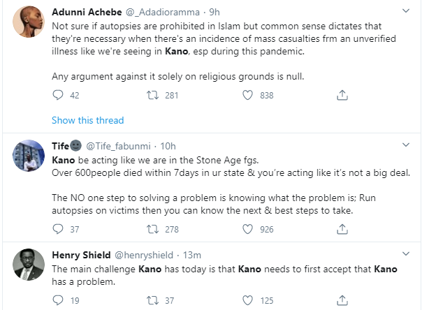 Nigerians panic as mysterious deaths in Kano allegedly rises to 640 in one week 