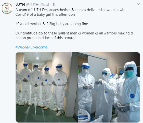 COVID19 patient delivered of baby at LUTH