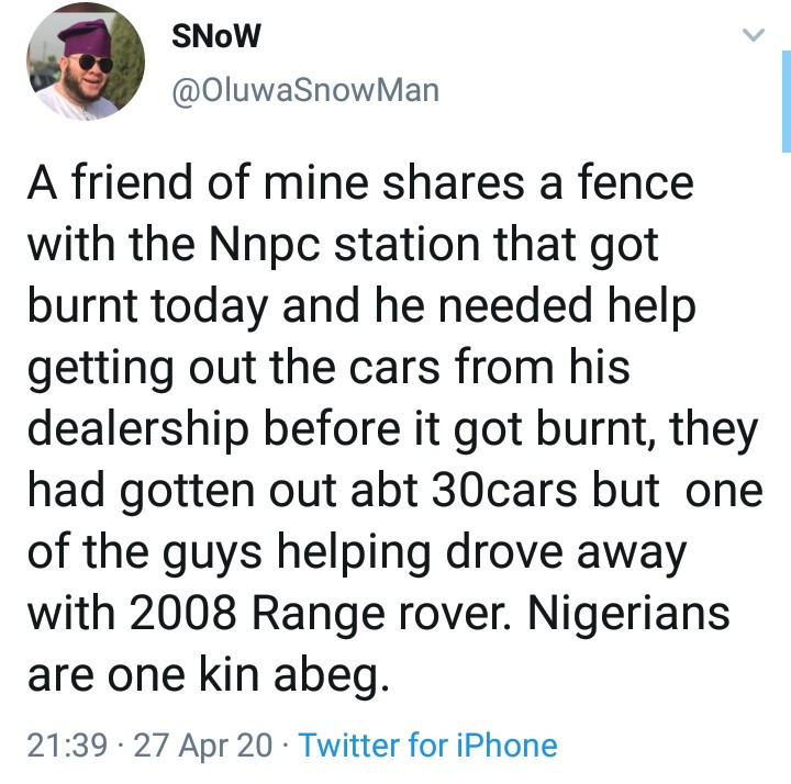 Moment man pretending to help allegedly steals Range Rover from car dealership during the Ogba fire