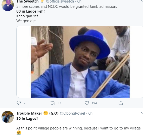 #Extendthelockdown trends as Nigerians react in shock to 195 new cases of Coronavirus recorded on Tuesday