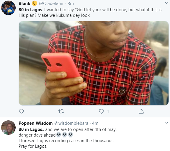 #Extendthelockdown trends as Nigerians react in shock to 195 new cases of Coronavirus recorded on Tuesday