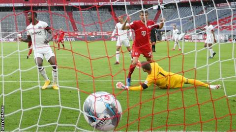 Thomas Muller scores for Bayern Munich
