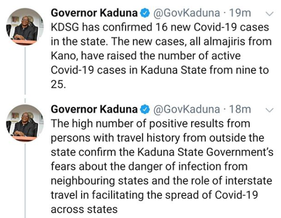 16 Almajiris repatriated from Kano to Kaduna state, test positive for Coronavirus