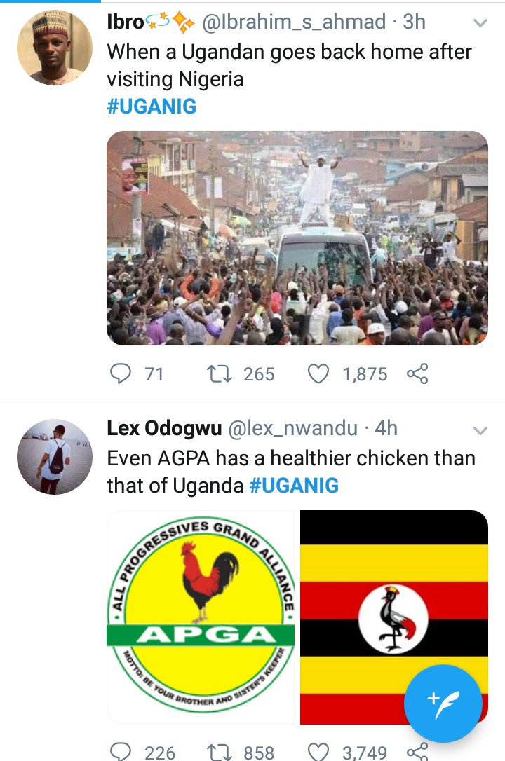 Nigerians and Ugandans drag each other after a Ugandan tweeted that 