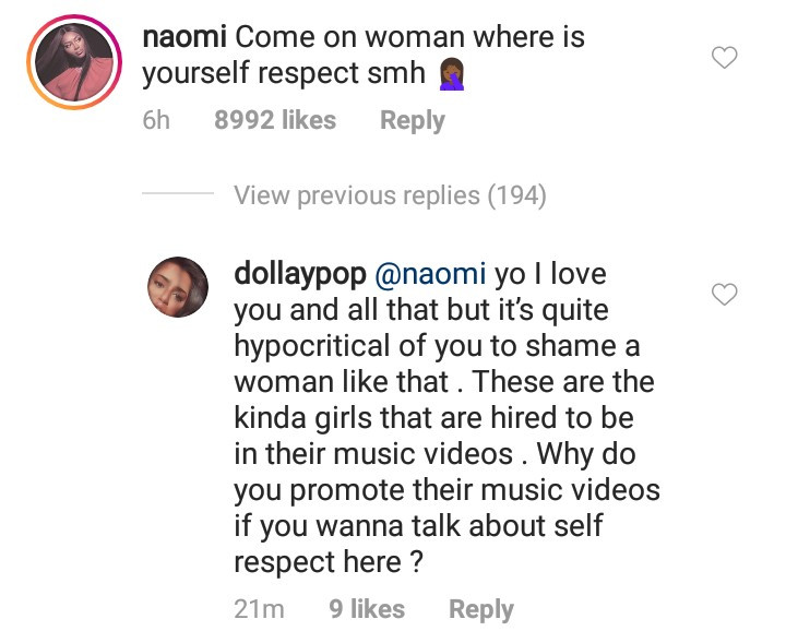 Naomi Campbell gets called out after she condemned a scantily-clad woman who twerked on DJ Khaled