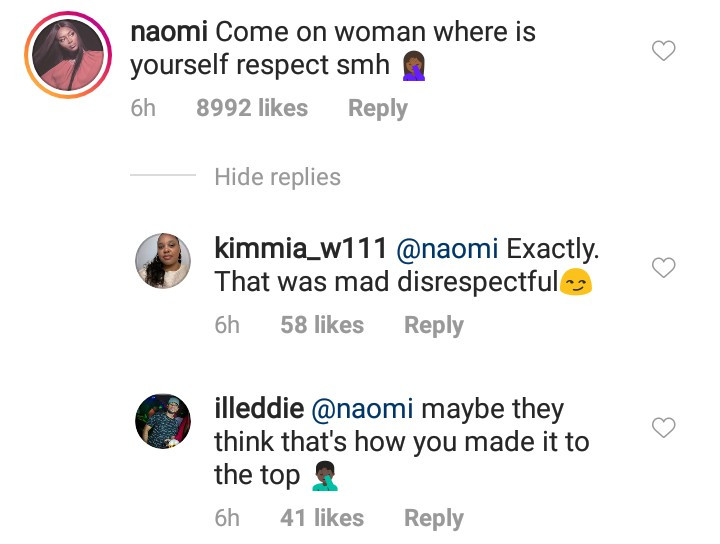 Naomi Campbell gets called out after she condemned a scantily-clad woman who twerked on DJ Khaled