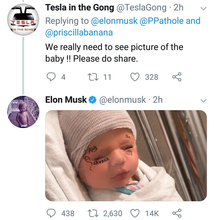 Elon Musk and singer Grimes welcome their first child together