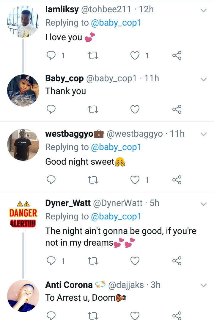 "Arrest me" Nigerian men beg as baby-faced female police nicknamed 