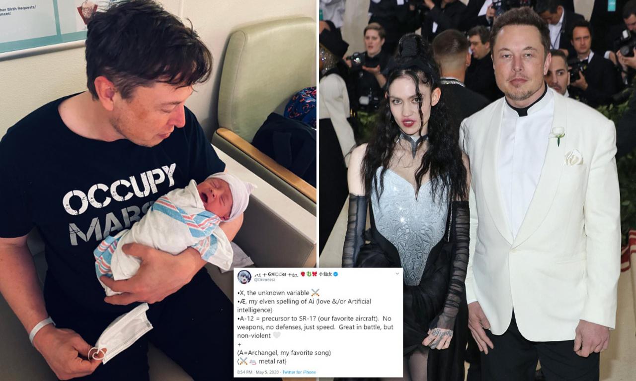 Singer, Grimes confirms she and Elon Musk have named their newborn baby X ? A-12; reveals the meaning