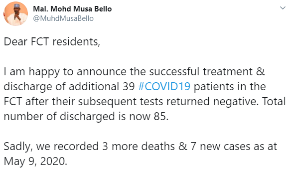 Kaduna and Abuja record 5 fresh COVID-19 deaths