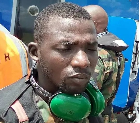 Photos of naval officer who allegedly fled isolation center in Delta state after not being allowed to smoke weed
