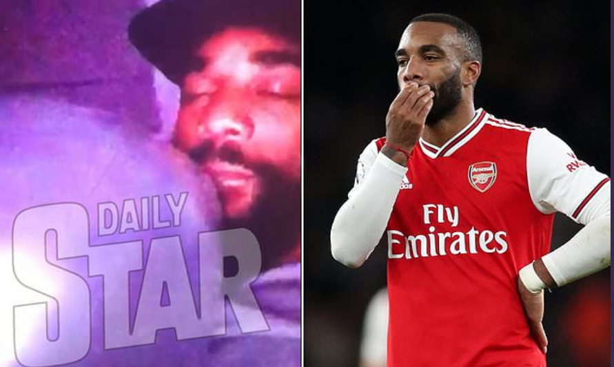 Arsenal star, Alexandre Lacazette seen inhaling