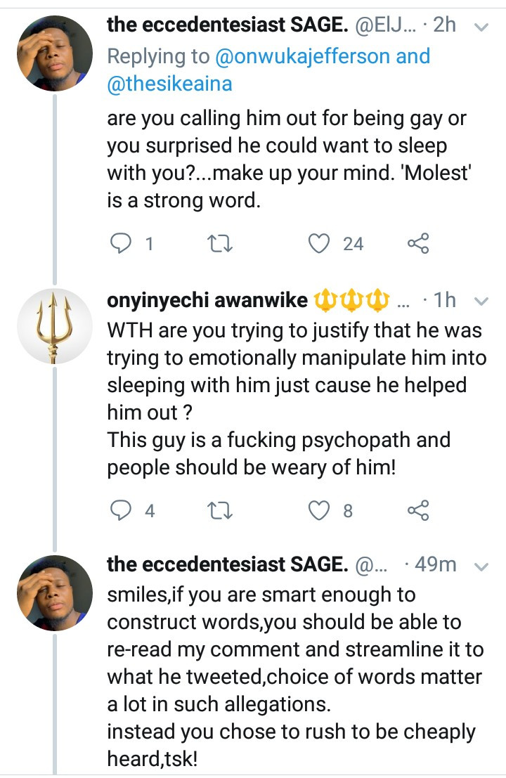 Two Nigerian men accuse a popular male model of sexual assault