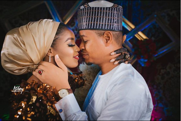 If I?m doing it again, it has to be you ? MC Tagwaye pens down love post to Buhari aide?s daughter after their wedding  (photos)