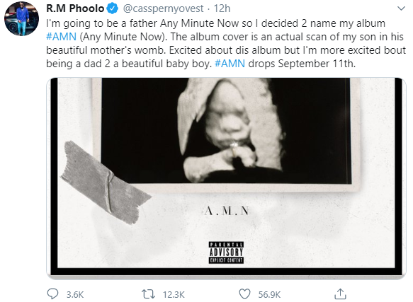 Cassper Nyovest announces he
