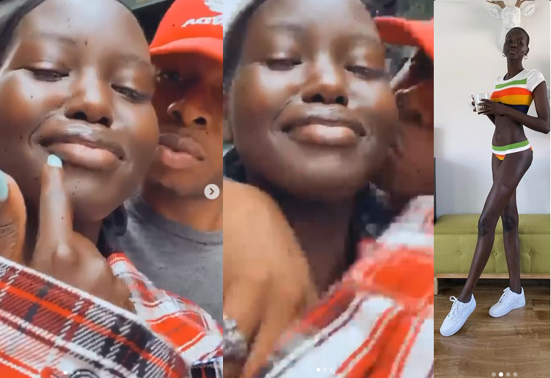 Runtown and Sudanese-Australian model, Adut Akech, 20, spark relationship rumours with loved-up videos