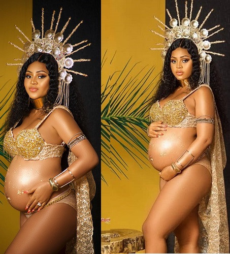 New mum, Regina Daniels shares more beautiful photos from her maternity shoot