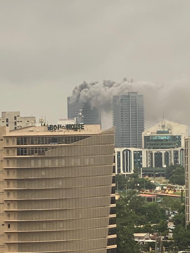 Fire outbreak at the World Trade Center Abuja (photos/video)
