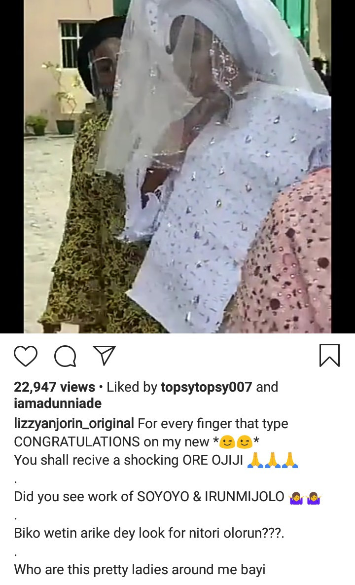 Liz Anjorin praises her new husband, says she