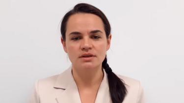 Svetlana Tikhanovskaya screengrab from video message