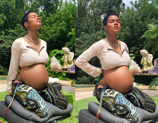 Pregnant Teyana Taylor flaunts her growing baby bump in new photos