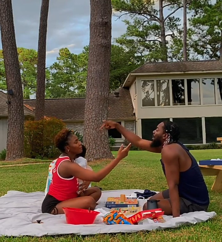 Adekunle Gold and Simi goof around as they enjoy quality time with their newborn daughter (video)