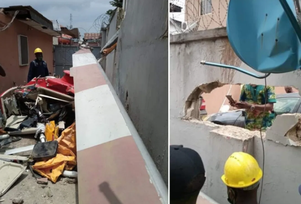 Update: Two confirmed dead as helicopter crashes into building in Opebi
