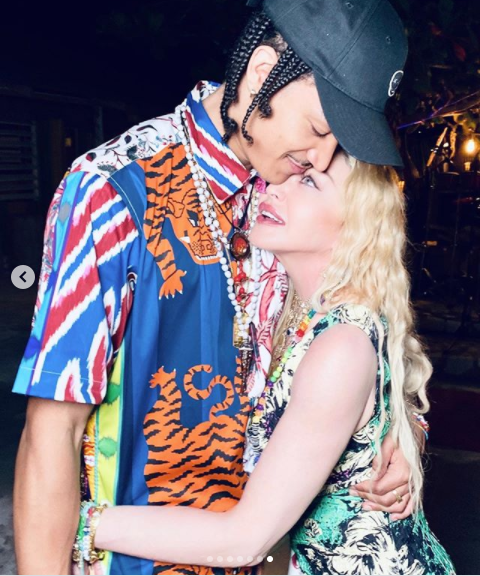 Madonna celebrates 62nd Birthday?with a tray of marijuana as she parties with her kids?and beau Ahlamalik Williams in Jamaica (Photos)