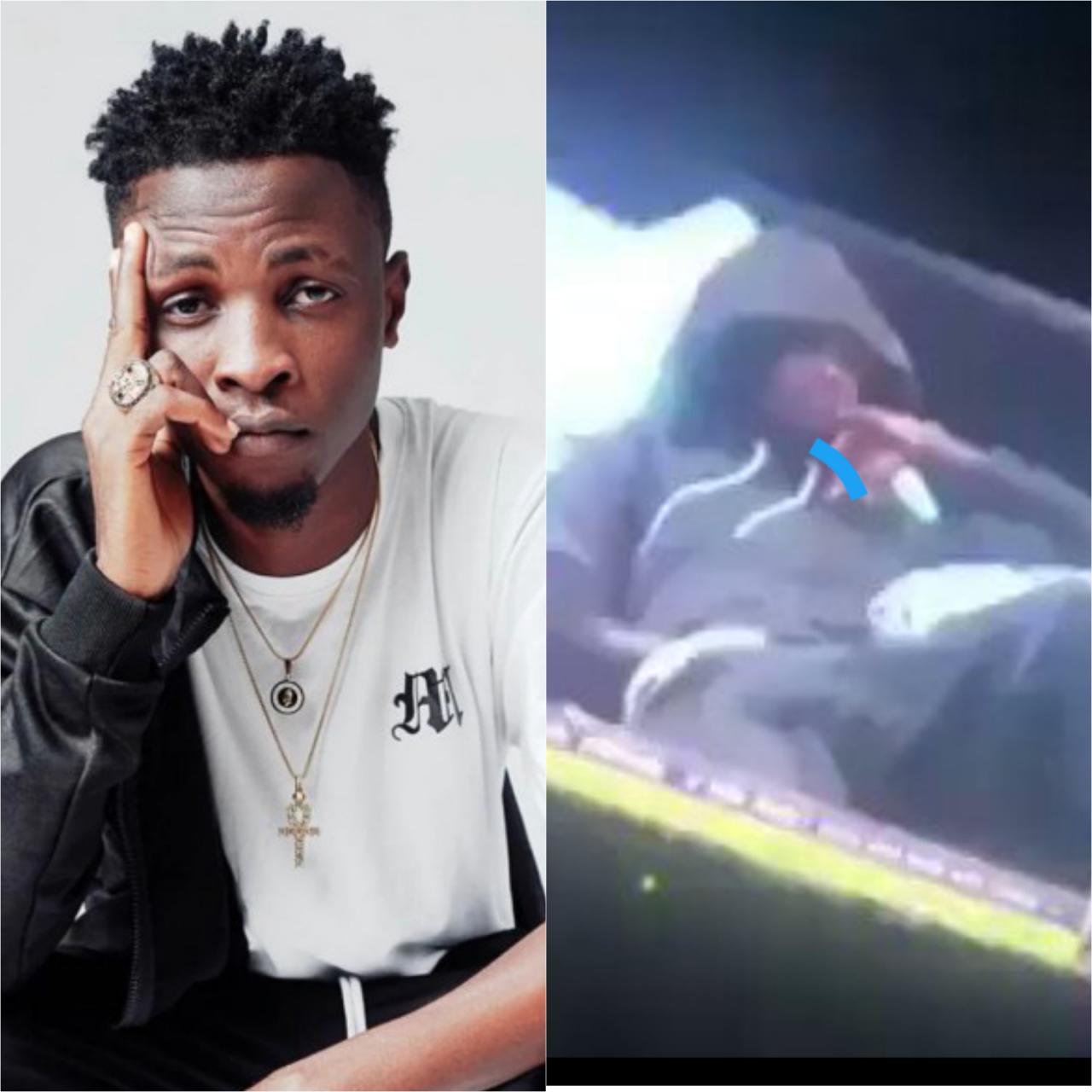 Laycon rubs his manhood to help himself out, then smells his hand afterwards (photos/video)