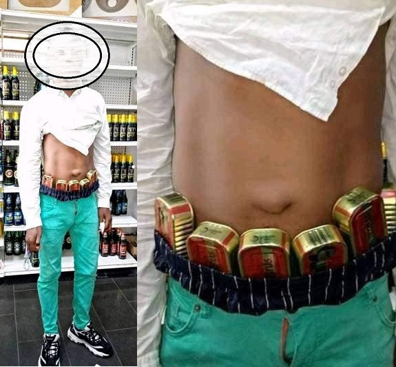 Man caught inside a supermarket with