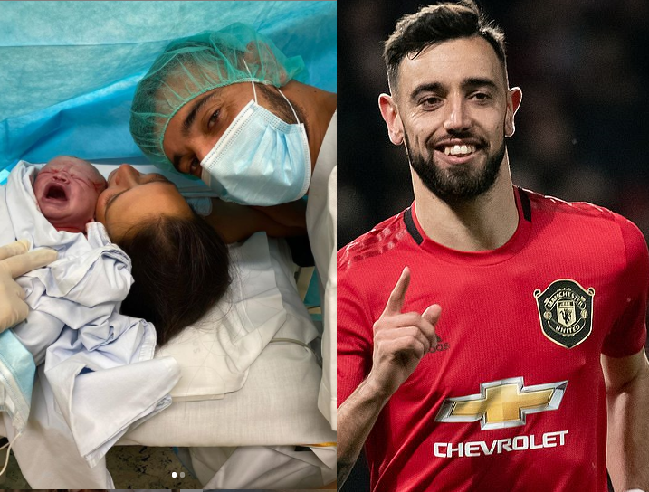  Manchester United midfielder,?Bruno Fernandes announces the birth of his second child (photos)