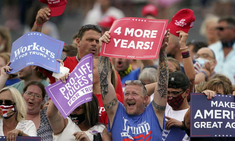 Covid-19: Thousands of Trump fans gather at rally without masks and no social distancing (photos)